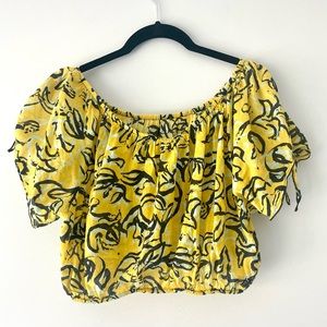 DVF x Onia Cropped Yellow Top